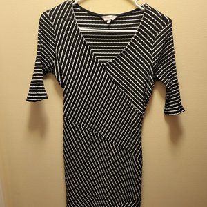 Candies black and white striped dress